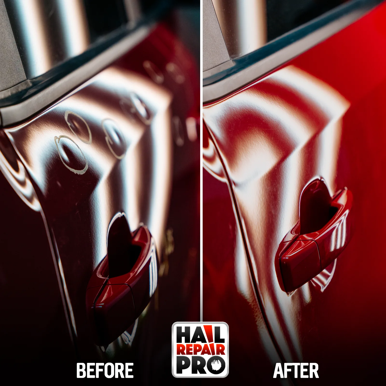 Kia Soul paintless dent repair before and after, second view — Midland, TX